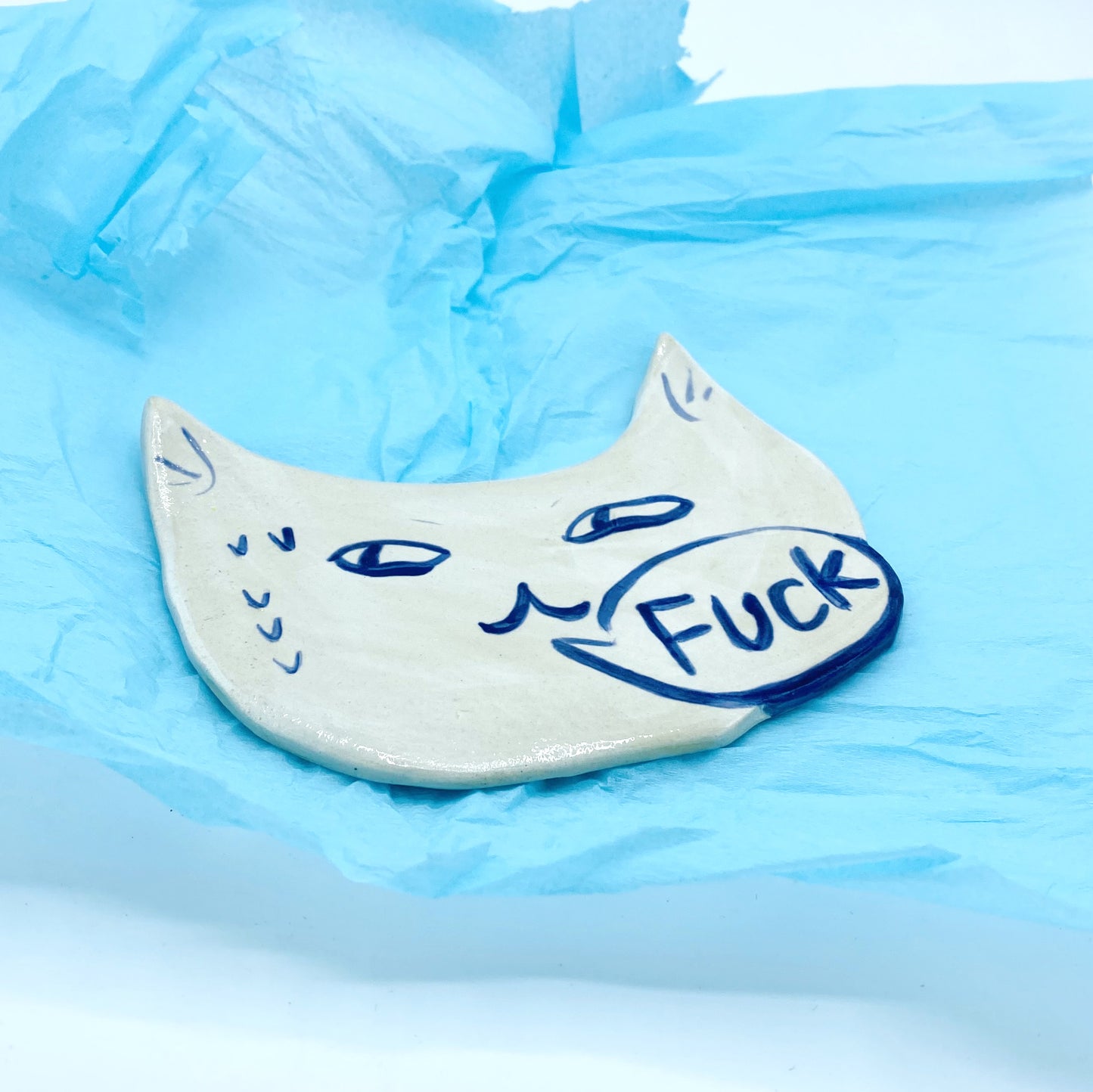 F*ck Sweaty Cat Plate