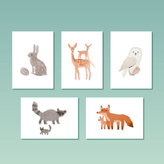 Forest Critters Postcards
